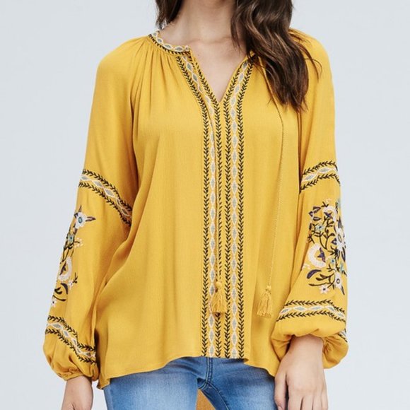 Embroidered top